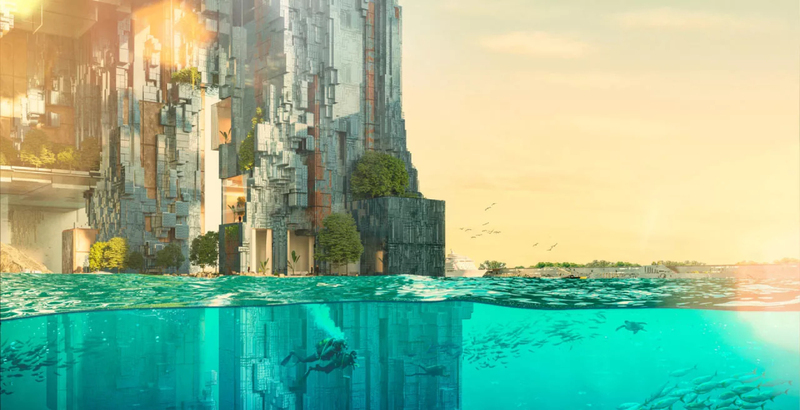 A skyscraper in the desert: The Line smart city. Photo: neom.com